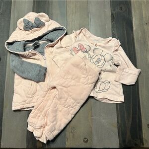 Girls Disney 3-Piece Outfit Set Size 12 Months